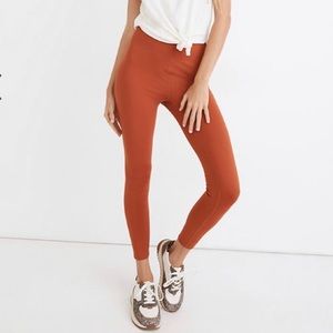 Madewell MWL high rise leggings deep orange size medium